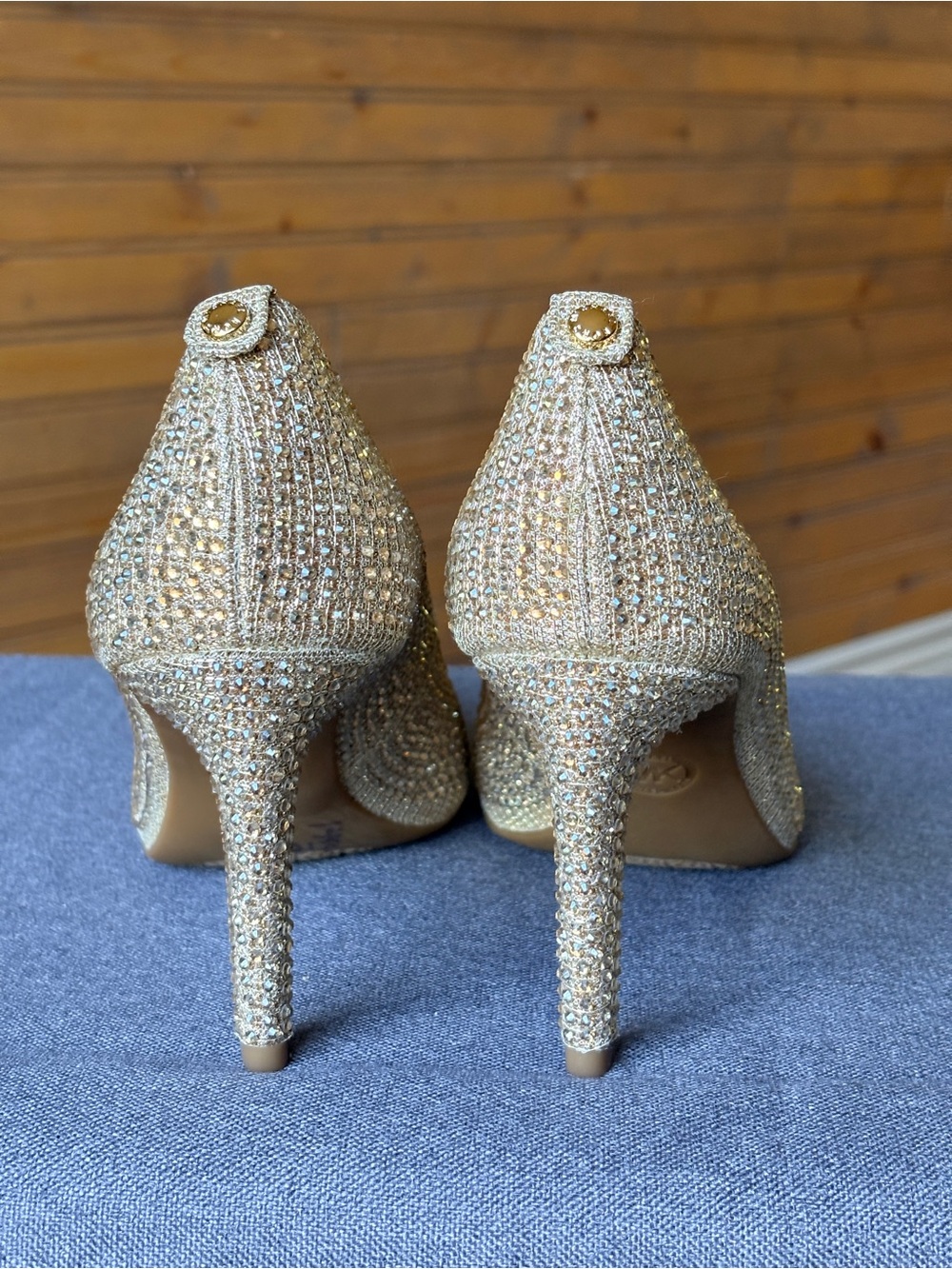 Michael Kors Dorothy Flex Pump Pole Gold Size 8 - Picture 9 of 14